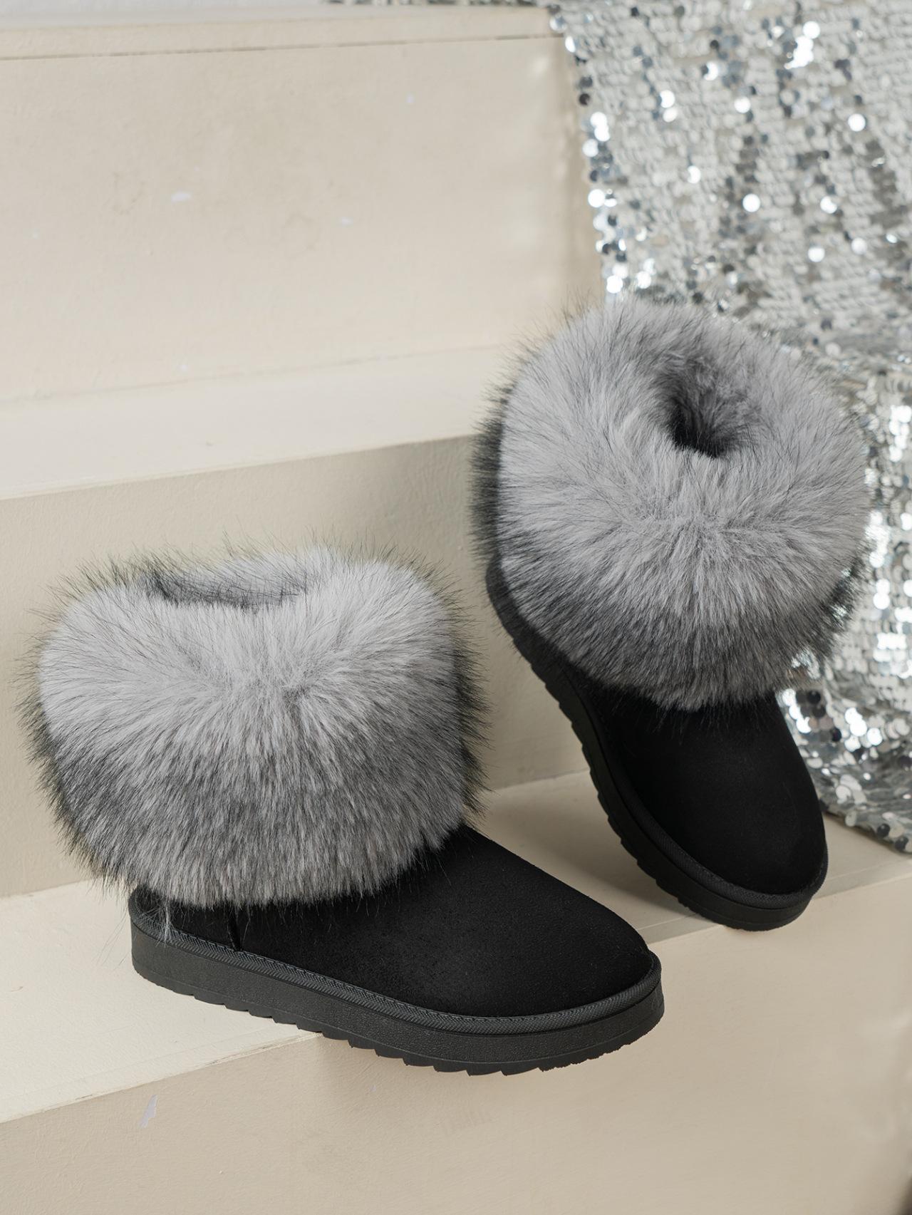 Winter new snow shoes flat-bottomed short tube Northeast cotton shoes piled and thickened waterproof and warm short long-haired boots Women s boots 36 сірий колір
Winter new snow shoes flat-bottomed short tube Northeast cotton shoes piled and thickened waterproof and warm short long-haired boots Women s boots 36 сірий колір