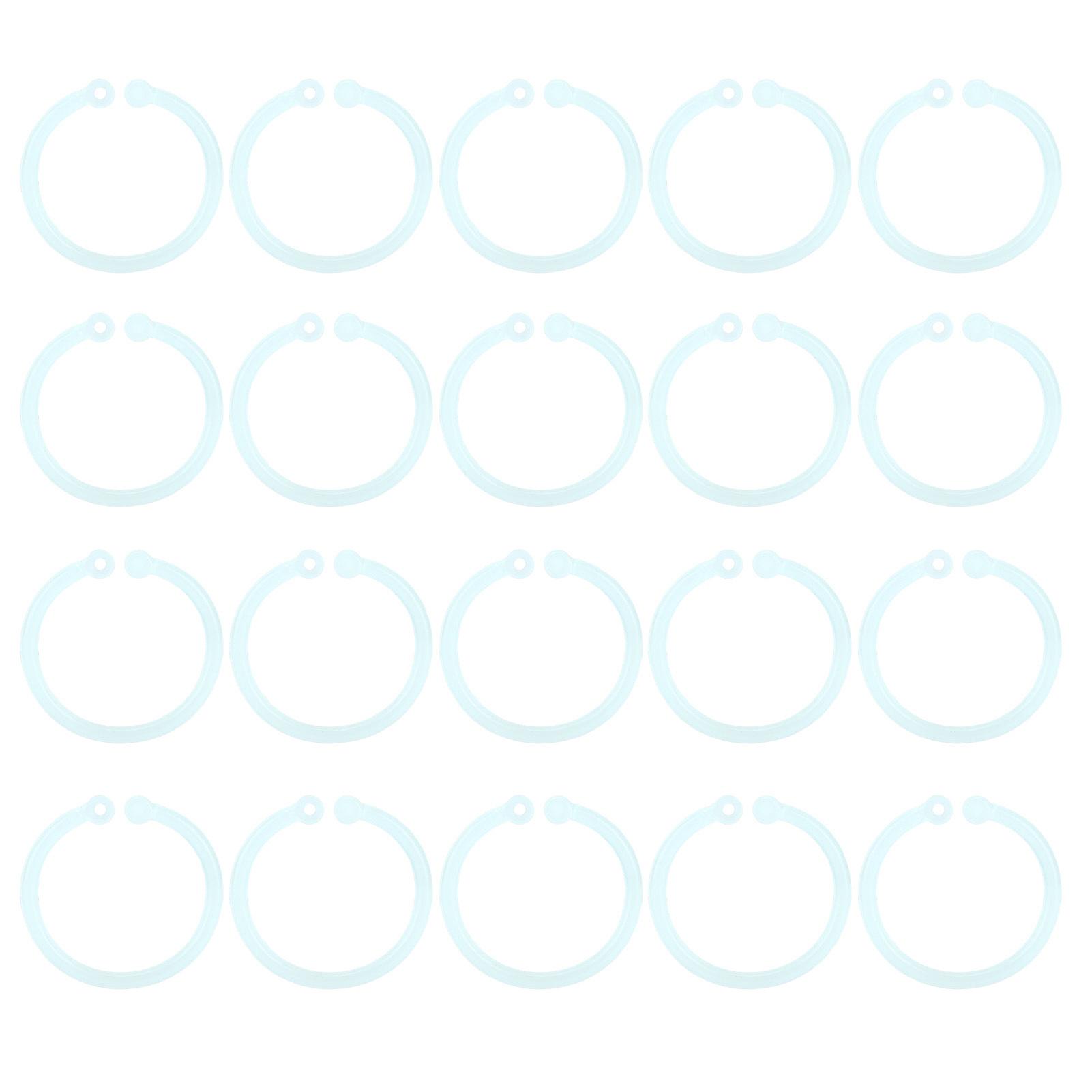 20pcs Plastic Rings Transparent Flexible Loose Leaf Book Binder Rings for School Home Office Cards
20pcs Plastic Rings Transparent Flexible Loose Leaf Book Binder Rings for School Home Office Cards