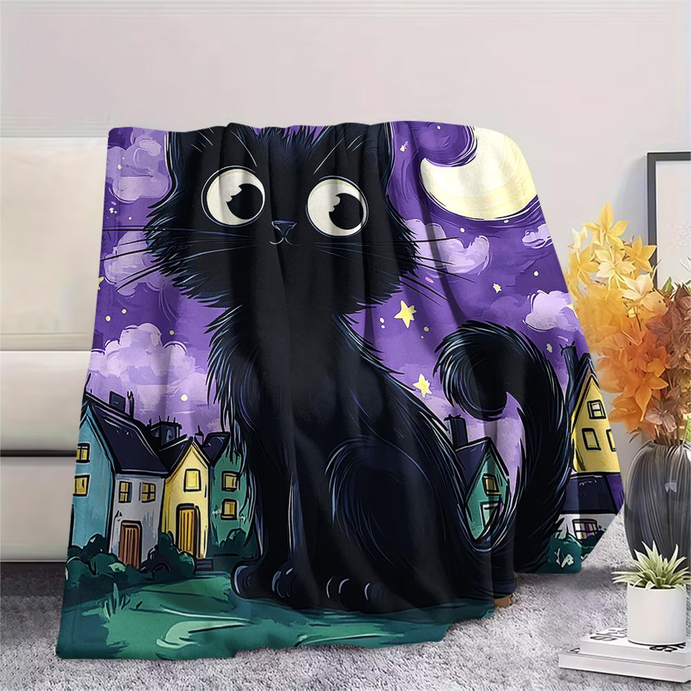 Black Cat Print Flannel Blanket, High quality Comfortable for All Seasons, Home Decor, Warmth and Comfort, Perfect for Christmas Gifts 80cm x 120cm
Black Cat Print Flannel Blanket, High quality Comfortable for All Seasons, Home Decor, Warmth and Comfort, Perfect for Christmas Gifts 80cm x 120cm