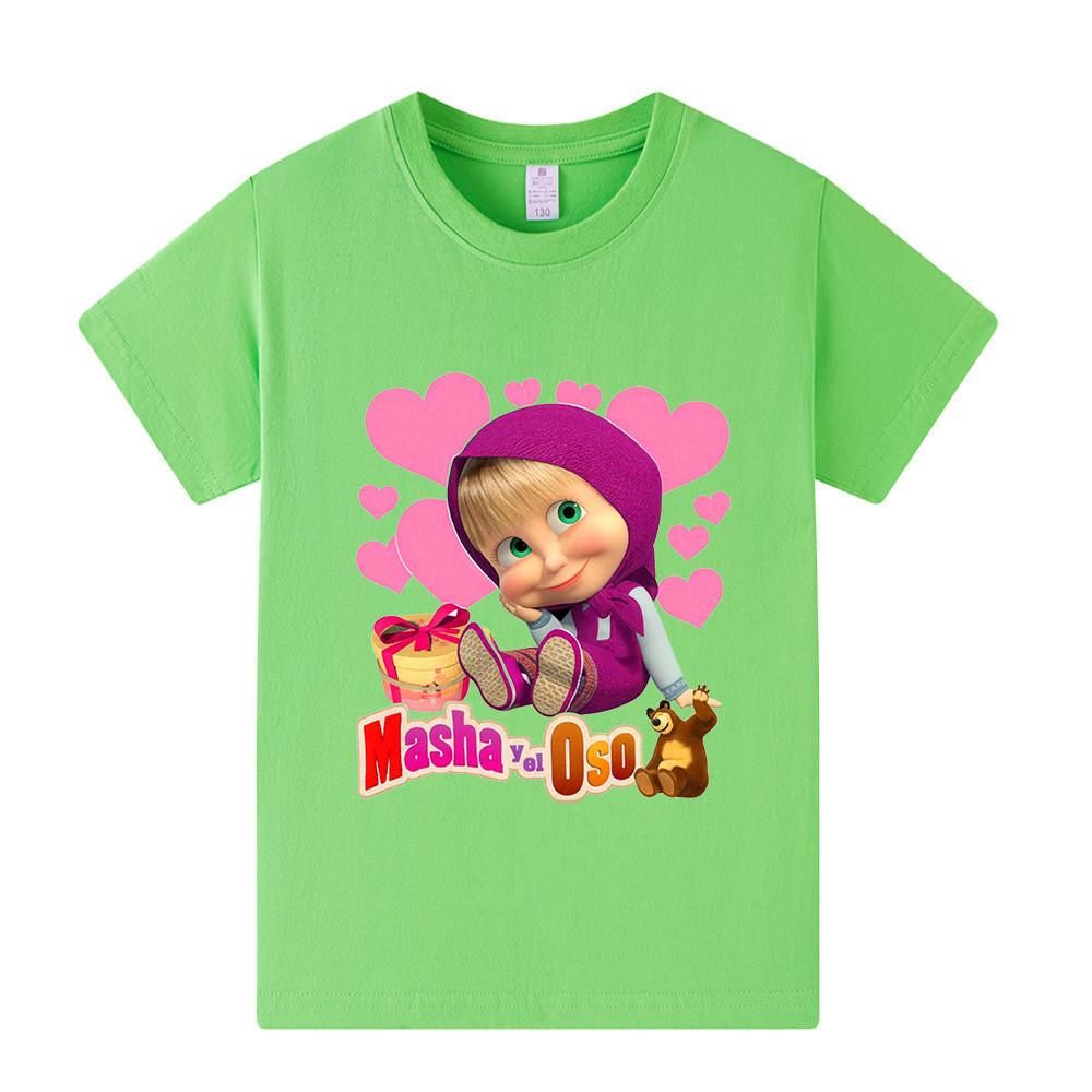 A1343 Girls Masha Bear Printed Short Sleeves T-shirt 100cm
A1343 Girls Masha Bear Printed Short Sleeves T-shirt 100cm