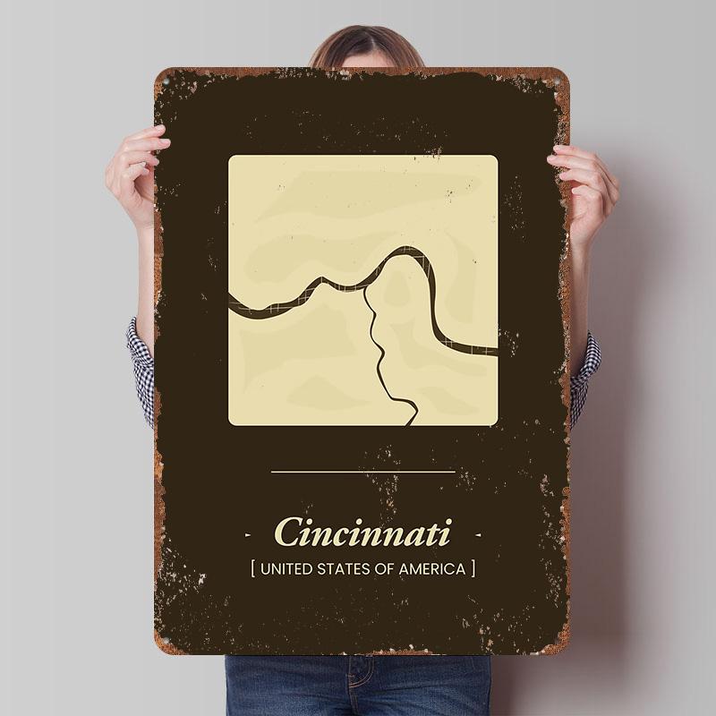 Cincinnati City Map Printed Poster Customized Wall Art Retro Vintage Metal Tin Signs for Room Ornaments Wand Deko Home Decor 20x30cm(7.8x11.8inch)
Cincinnati City Map Printed Poster Customized Wall Art Retro Vintage Metal Tin Signs for Room Ornaments Wand Deko Home Decor 20x30cm(7.8x11.8inch)