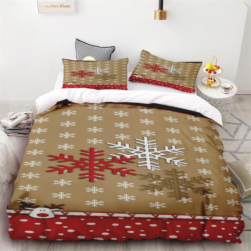 Пододеяльник Рождественский фейерверк Конфеты Спальня Гостиная Украшения для комнаты Односпальная кровать Двуспальная кровать Queen King Size EU single(135x200cm) оранжевый