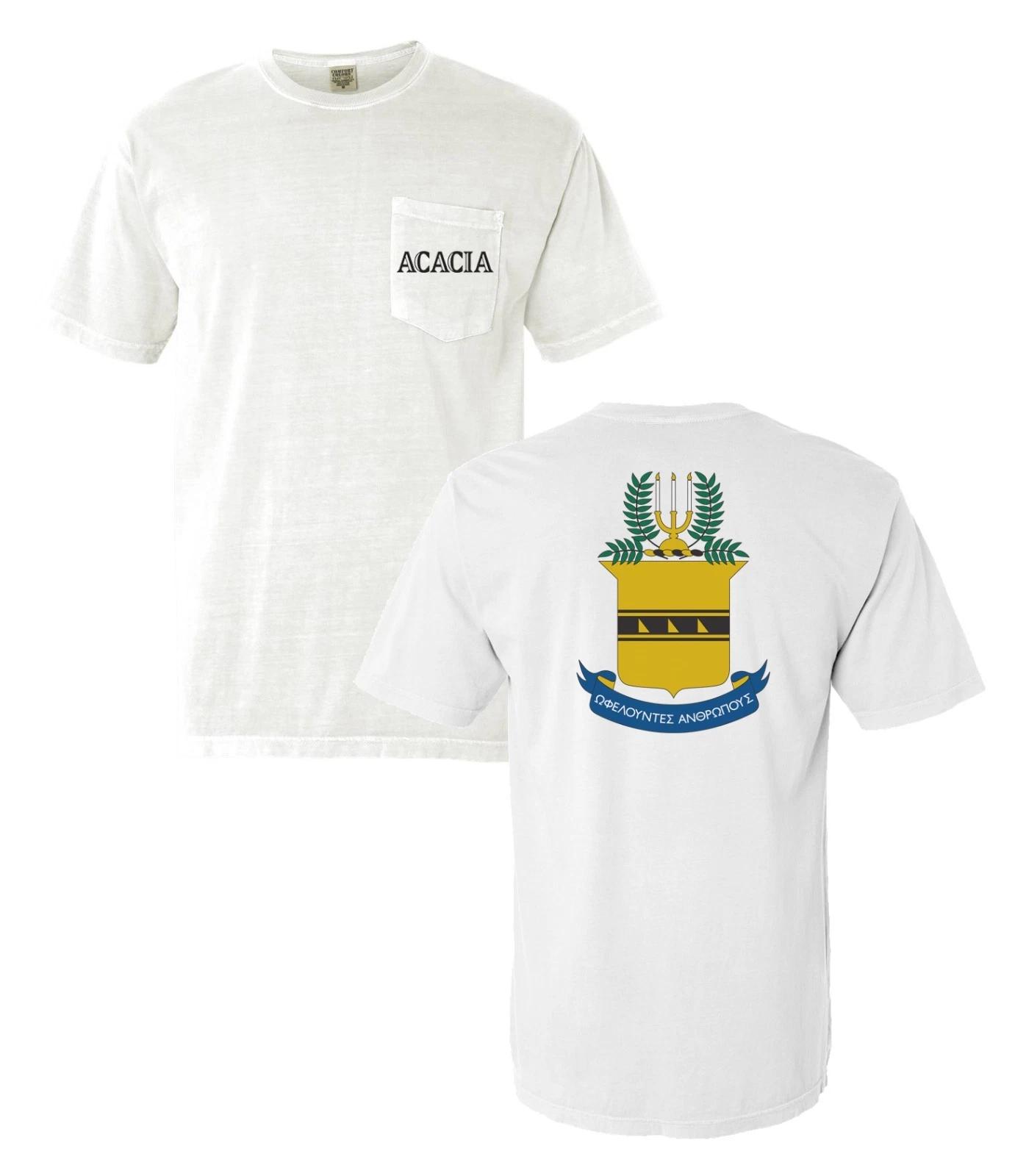 ACACIA Fraternity COMFORT COLORS Crest POCKET Shirt - NEW XL
ACACIA Fraternity COMFORT COLORS Crest POCKET Shirt - NEW XL