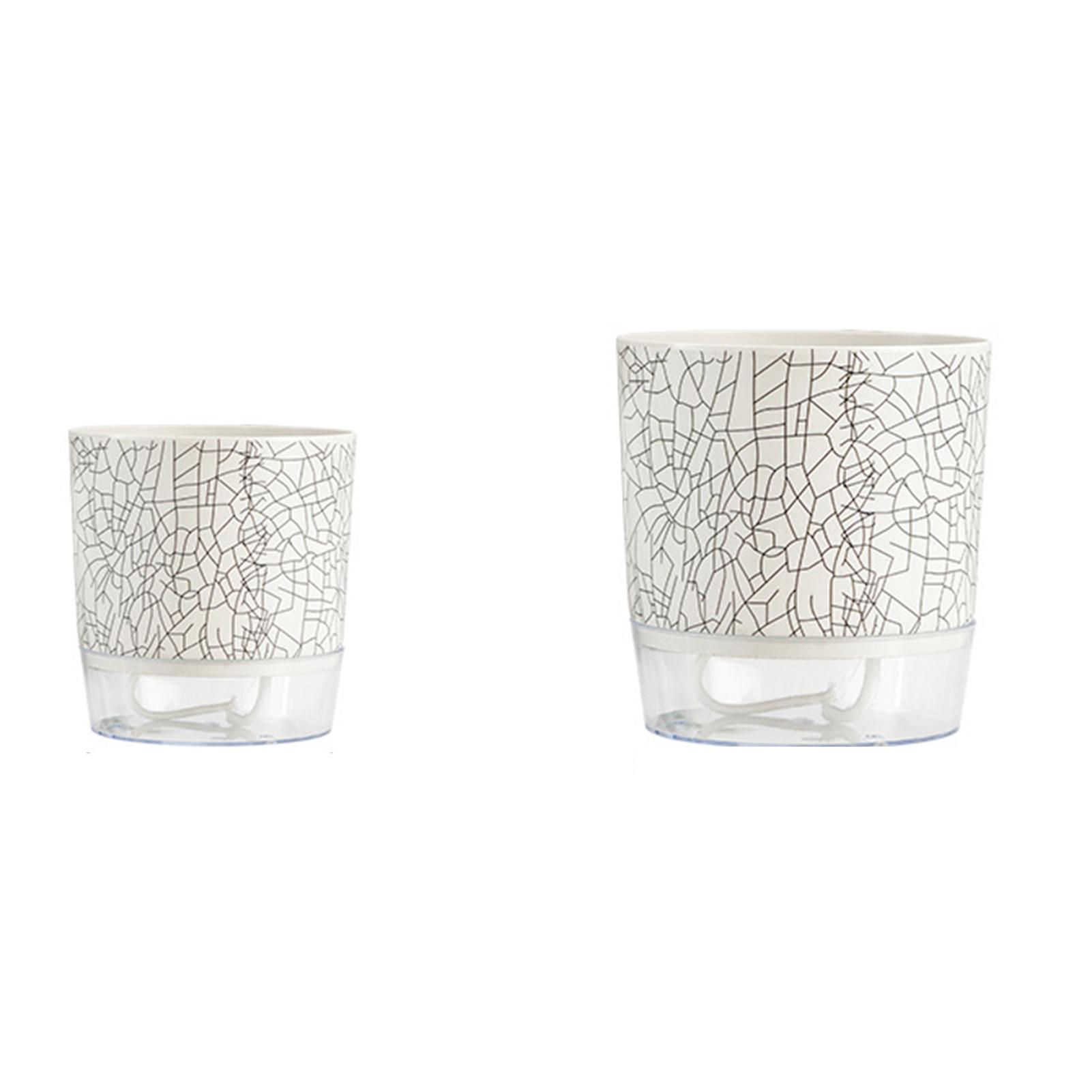 Пластиковые самополивающиеся цветочные горшки с классным узором, прочные, хорошо дренирующиеся, для всех типов растений