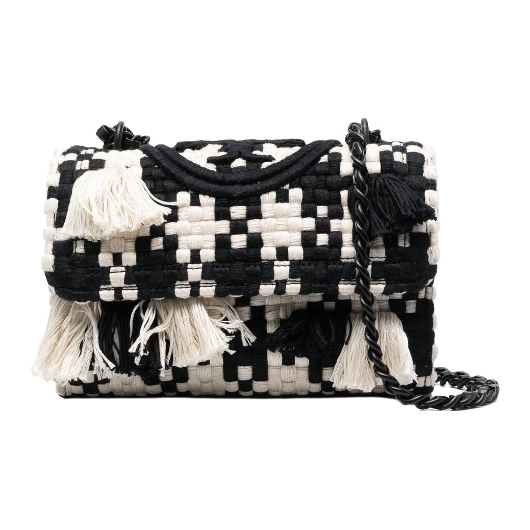 Tory Burch Fleming 21 Magnetic Flap Closure Plaid Decorated Tweed And Leather Trim Handbag Small Women handbags Black White 144560-011 Basic Set (Bag+Dust Bag)
Tory Burch Fleming 21 Magnetic Flap Closure Plaid Decorated Tweed And Leather Trim Handbag Small Women handbags Black White 144560-011 Basic Set (Bag+Dust Bag)