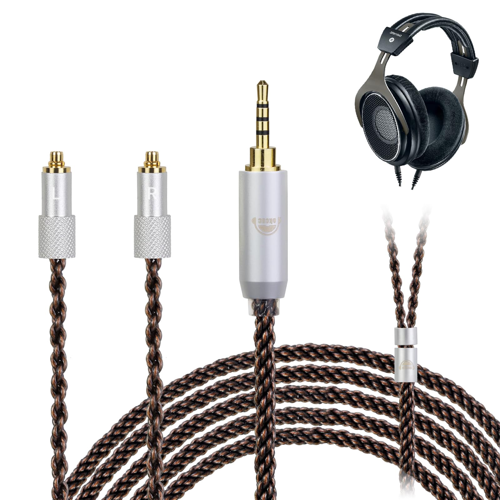 okcsc ZT8 Recable SRH1840 Headphone Cable Replacement Cable for 8 Core OFC Gold Plated For Shure Compatible with SRH1840 Length Earphones/Headphones
okcsc ZT8 Recable SRH1840 Headphone Cable Replacement Cable for 8 Core OFC Gold Plated For Shure Compatible with SRH1840 Length Earphones/Headphones