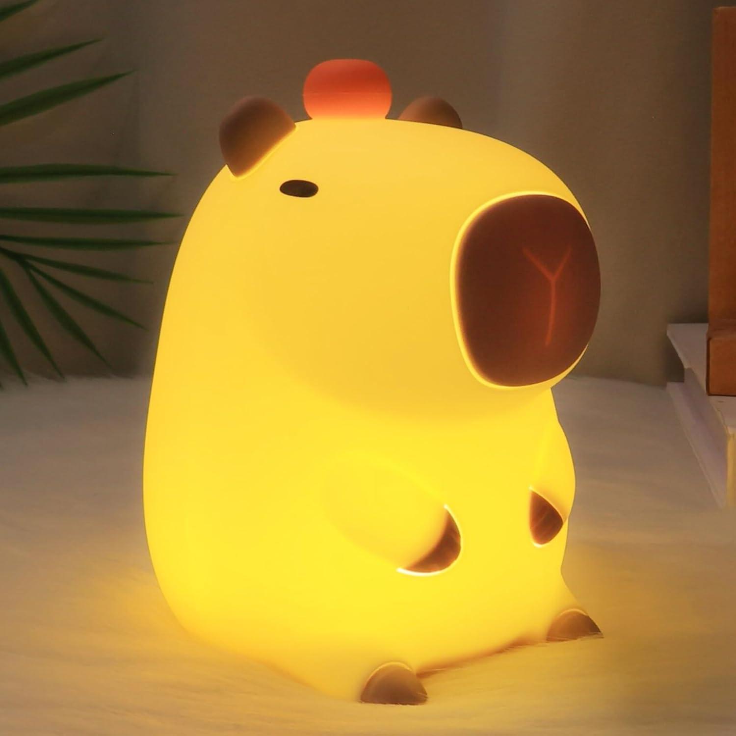 Attivolife Capybara Night Light Cute Animal Silicon Night Light для детской комнаты с регулируемым таймером Портативный перезаряжаемый светодиодный сенсорный светильник для спальни
Attivolife Capybara Night Light Cute Animal Silicon Night Light для детской комнаты с регулируемым таймером Портативный перезаряжаемый светодиодный сенсорный светильник для спальни