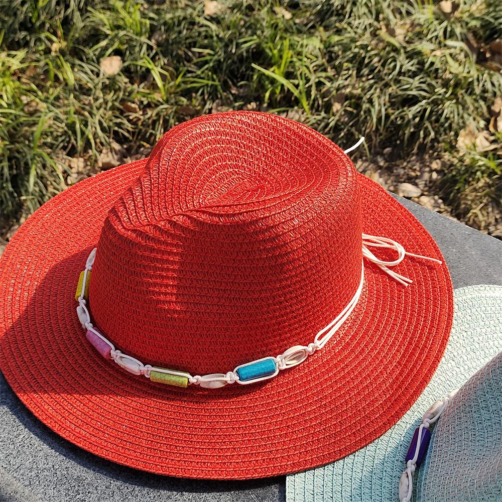 Panama Jazz Hat Summer Hat Men and Women New Colorful Sun Hat Outdoor Straw Hat Sun Protection Beach Hat Beaded Accessories 56-58cm
Panama Jazz Hat Summer Hat Men and Women New Colorful Sun Hat Outdoor Straw Hat Sun Protection Beach Hat Beaded Accessories 56-58cm