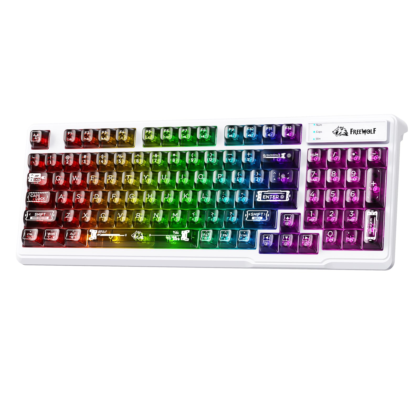 ZIYOU LANG X FREEWOIF M95 Transparent Gaming Wired Transparent Membrane 95 Numeric LED Detachable English Ergonomic for and Work Keyboard, USB-C, чорний
ZIYOU LANG X FREEWOIF M95 Transparent Gaming Wired Transparent Membrane 95 Numeric LED Detachable English Ergonomic for and Work Keyboard, USB-C, чорний