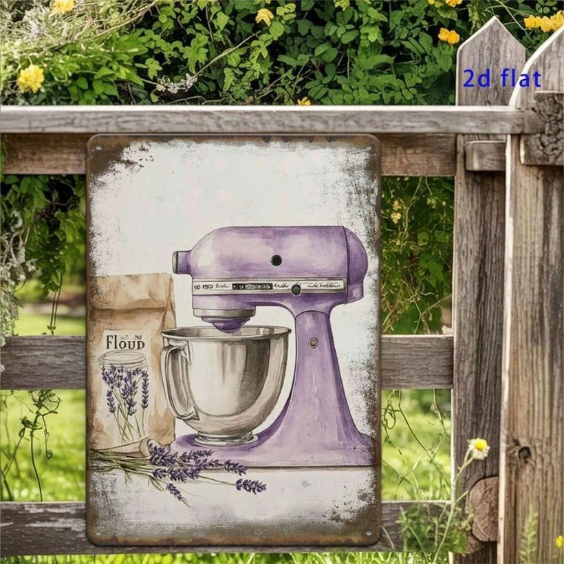 Metal Wall Art Lavender Stand Mixer Vintage Kitchen Decor Poster
Metal Wall Art Lavender Stand Mixer Vintage Kitchen Decor Poster