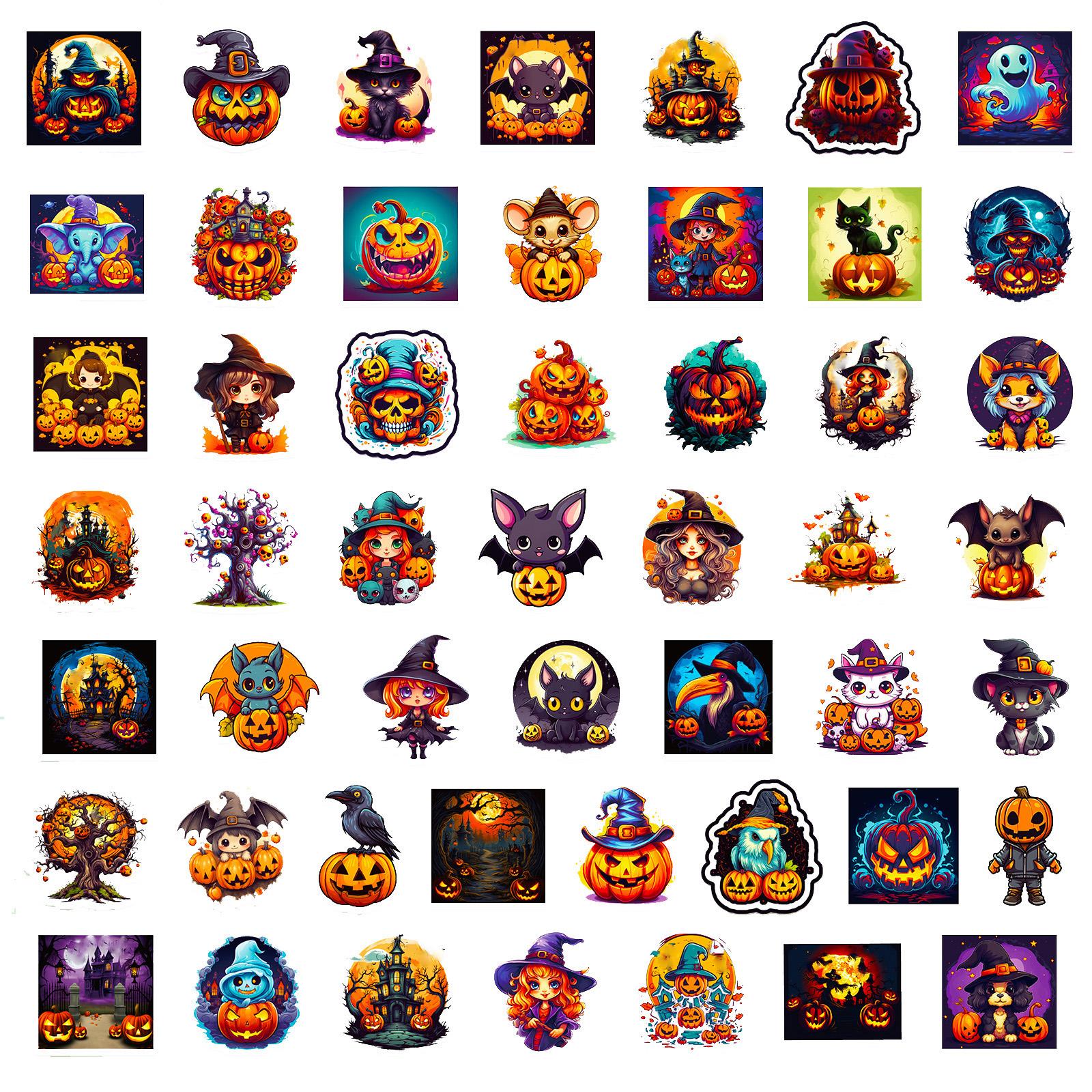 Набор из 50 Хэллоуинских наклеек - Водонепроницаемые виниловые наклейки для украшения вечеринки, рукоделия и скрапбукинга One Size
Набор из 50 Хэллоуинских наклеек - Водонепроницаемые виниловые наклейки для украшения вечеринки, рукоделия и скрапбукинга One Size