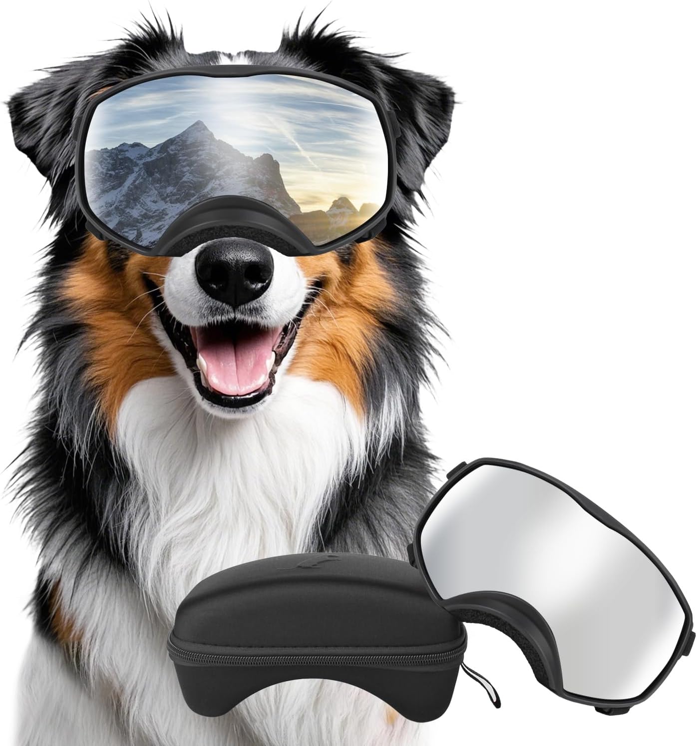 ATUBAN Dog Sunglasses UV Protection Clear Dog Goggles Windproof Glasses with Elastic Straps for Medium-Large Breed Snow Goggles срібний
ATUBAN Dog Sunglasses UV Protection Clear Dog Goggles Windproof Glasses with Elastic Straps for Medium-Large Breed Snow Goggles срібний