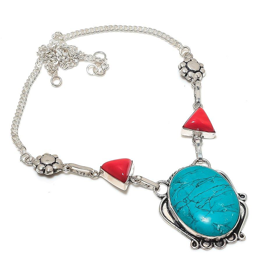 Натуральная бирюза Санта-Роза, коралл, ожерелье из серебра 925 пробы 18 a4h18
Натуральная бирюза Санта-Роза, коралл, ожерелье из серебра 925 пробы 18 a4h18