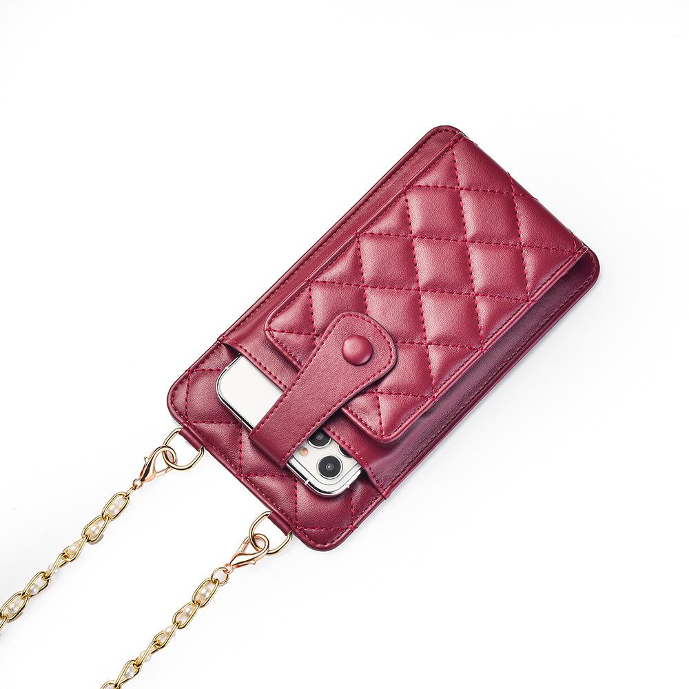 Diamond Pattern Women s Cross-Body Phone Bag with Multiple Card Slots and Zipper Coin Purse вина червоного кольору
Diamond Pattern Women s Cross-Body Phone Bag with Multiple Card Slots and Zipper Coin Purse вина червоного кольору