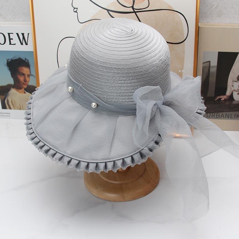 Women s Summer Mesh Bow Hepburn Hood Foldable Fisherman Hat Organza Large Eave Sunshade Sun Protection Adult 56-58cm сірий
Women s Summer Mesh Bow Hepburn Hood Foldable Fisherman Hat Organza Large Eave Sunshade Sun Protection Adult 56-58cm сірий