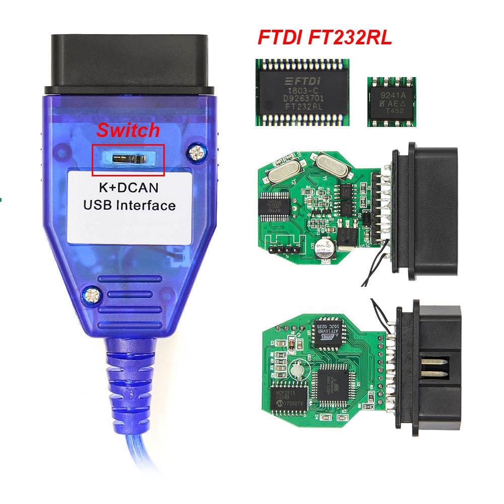 For BMW K DCAN K+CAN FTDI Chip For BMW OBD2 Auto Car Diagnostic Tools OBD 2 Scanner Switch USB Interface Cable K + DCAN for BMW
For BMW K DCAN K+CAN FTDI Chip For BMW OBD2 Auto Car Diagnostic Tools OBD 2 Scanner Switch USB Interface Cable K + DCAN for BMW