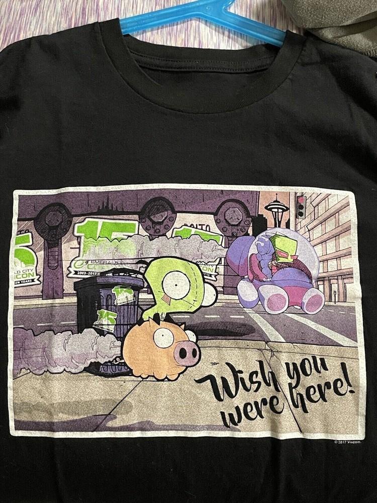 Emerald City Comic Con 2017 Invader Zim T-Shirt Unisex Tee Size S-4XL CO252 Unisex T-Shirt XXL
Emerald City Comic Con 2017 Invader Zim T-Shirt Unisex Tee Size S-4XL CO252 Unisex T-Shirt XXL
