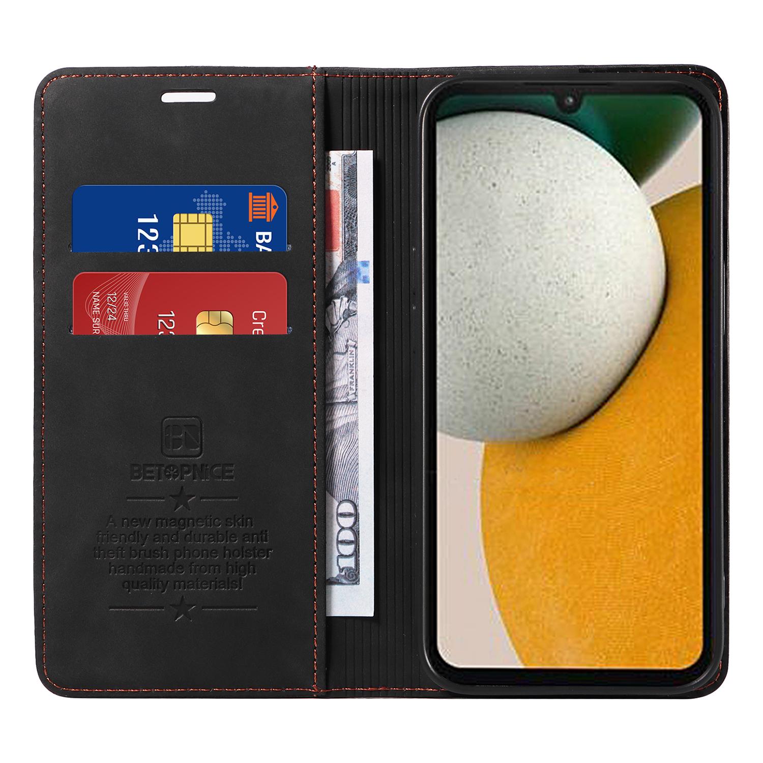 BETOPNICE 003 Phone Case for Samsung Galaxy A15 5G RFID Blocking Wallet Leather Cover Phone Shell Black
BETOPNICE 003 Phone Case for Samsung Galaxy A15 5G RFID Blocking Wallet Leather Cover Phone Shell Black