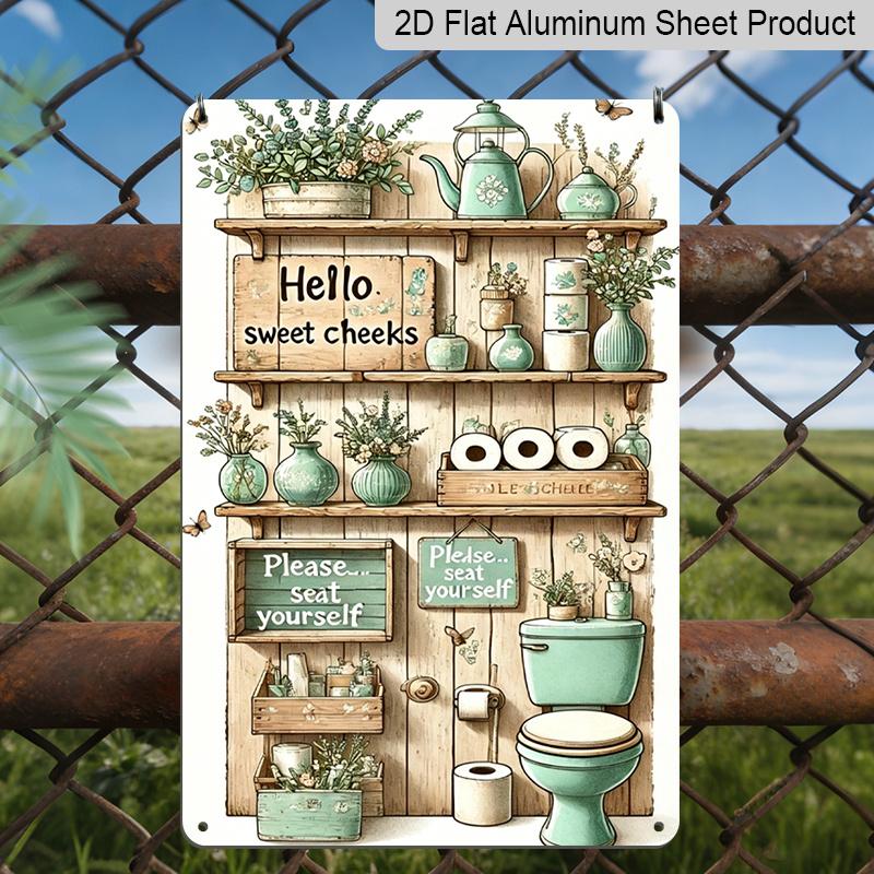 2D Flat, Hello Sweet Cheeks Bathroom Aluminum Sign - Rustic Toilet Wall Decor Bathroom Decor, Powder Room, Toilet Area, Farmhouse Bathroom, Rustic 20*30cm
2D Flat, Hello Sweet Cheeks Bathroom Aluminum Sign - Rustic Toilet Wall Decor Bathroom Decor, Powder Room, Toilet Area, Farmhouse Bathroom, Rustic 20*30cm