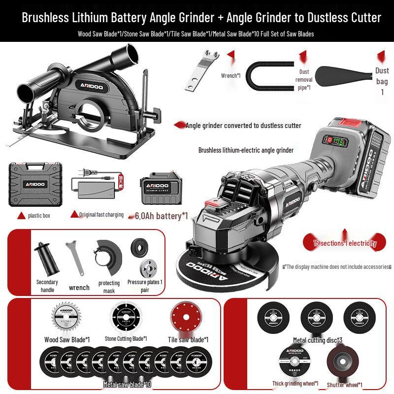 Arui Shield Cordless Angle Grinder Kit CN plug (adapter included)
Arui Shield Cordless Angle Grinder Kit CN plug (adapter included)