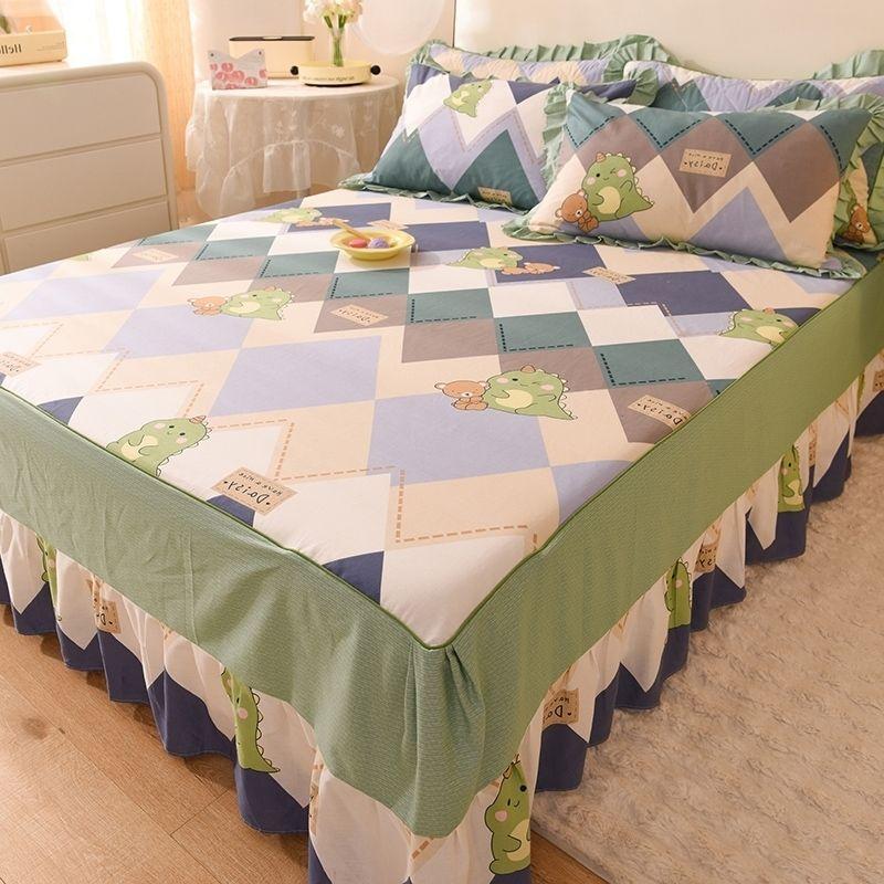 3 шт. Высококачественный Роскошный Комплект Принтованной Юбки для Кровати (1 подзор + 2 наволочки) - Мягкий и удобный, многослойный кружевной декор и плиссированный подол 180*200cm
3 шт. Высококачественный Роскошный Комплект Принтованной Юбки для Кровати (1 подзор + 2 наволочки) - Мягкий и удобный, многослойный кружевной декор и плиссированный подол 180*200cm