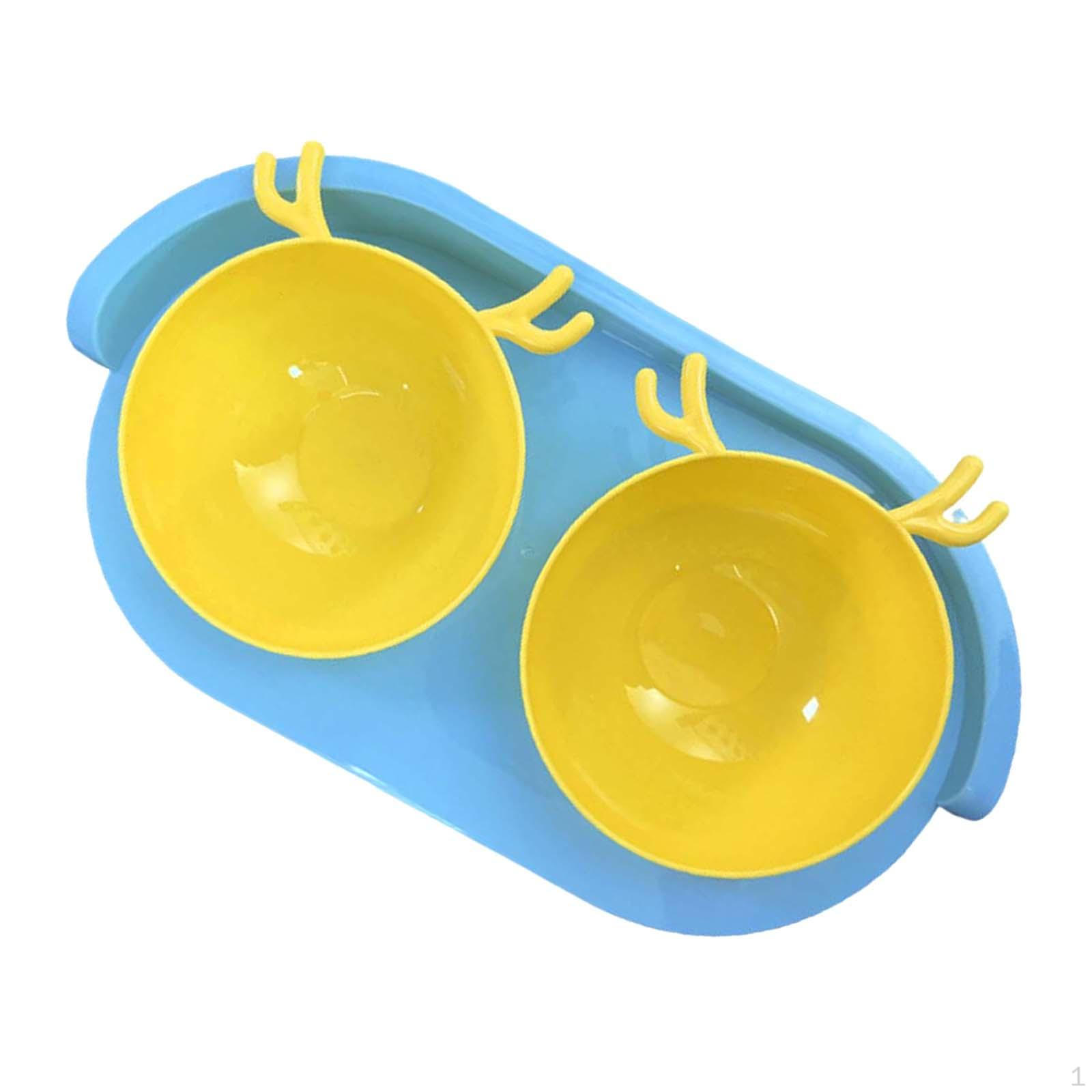 Cat Bowls for Food And Water Pet Feeding Dishes Detachable Dog Blue and Yellow
Cat Bowls for Food And Water Pet Feeding Dishes Detachable Dog Blue and Yellow