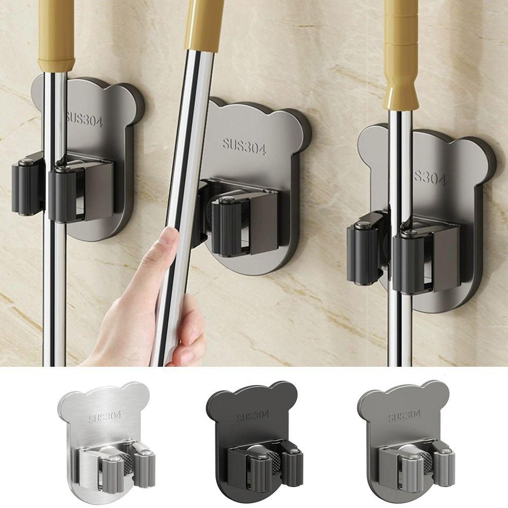 Wall-Mounted Broom Fixed Hangers No-Punch Mop Clip Stainless Steel Broom Hook Kitchen
Wall-Mounted Broom Fixed Hangers No-Punch Mop Clip Stainless Steel Broom Hook Kitchen
