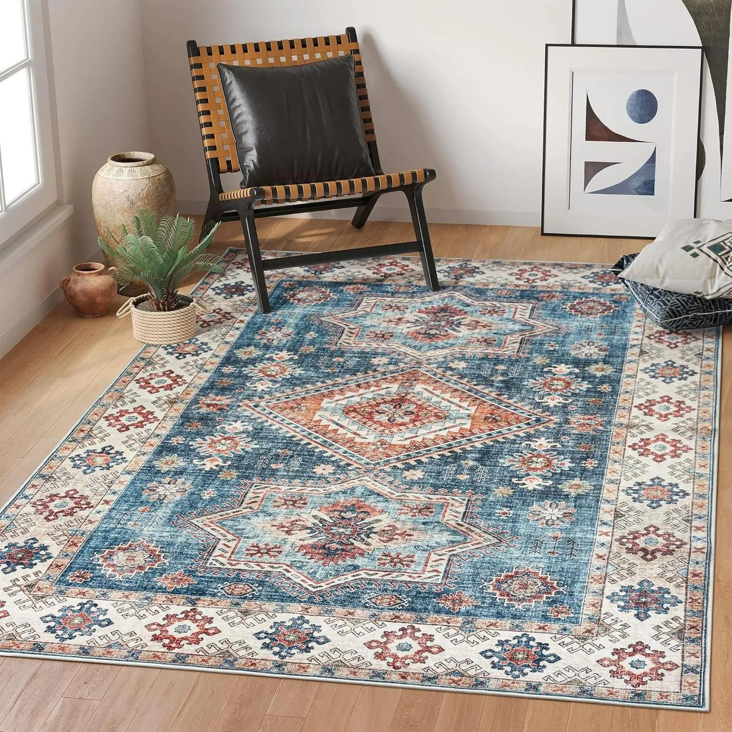 Vintage Ethnic Persian Rug, Large Area Floor Carpet for Living Room, Bedroom & Entrance - Doormat & Decor Piece 40CMX60CM
Vintage Ethnic Persian Rug, Large Area Floor Carpet for Living Room, Bedroom & Entrance - Doormat & Decor Piece 40CMX60CM