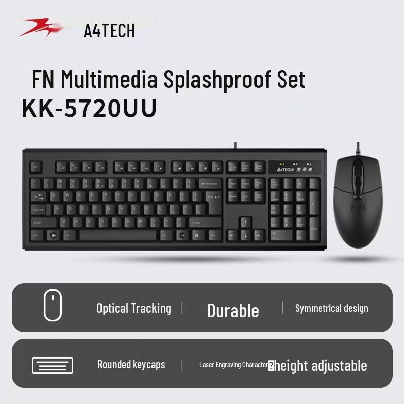 A4Tech KK-5720UU Wired Keyboard & Mouse Combo
A4Tech KK-5720UU Wired Keyboard & Mouse Combo