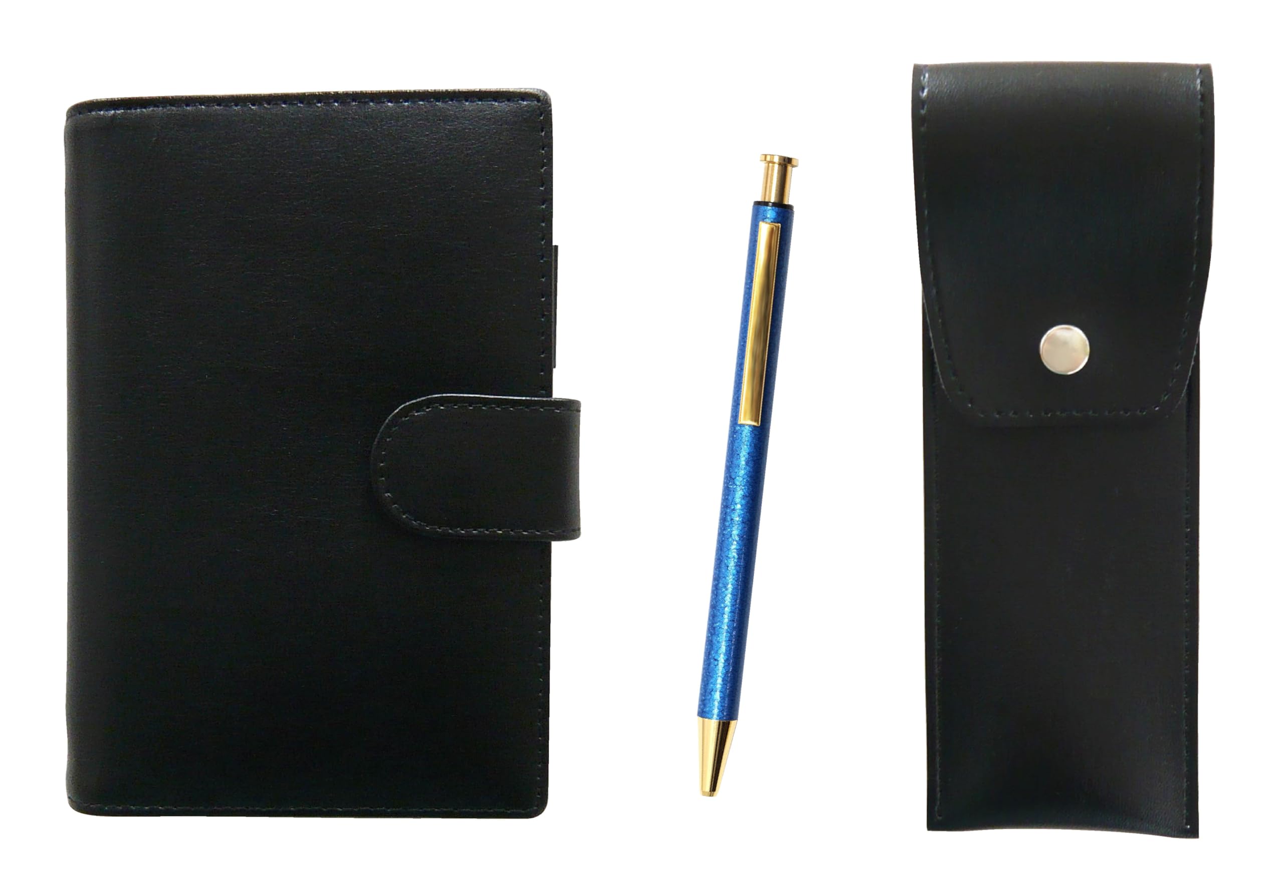 Eco B7 Cowhide Mini System Notebook and Round Button Pencil Case Black NQ26 All Metal Lizard Paint Knock Type Ballpoint Pen Set Blue
Eco B7 Cowhide Mini System Notebook and Round Button Pencil Case Black NQ26 All Metal Lizard Paint Knock Type Ballpoint Pen Set Blue