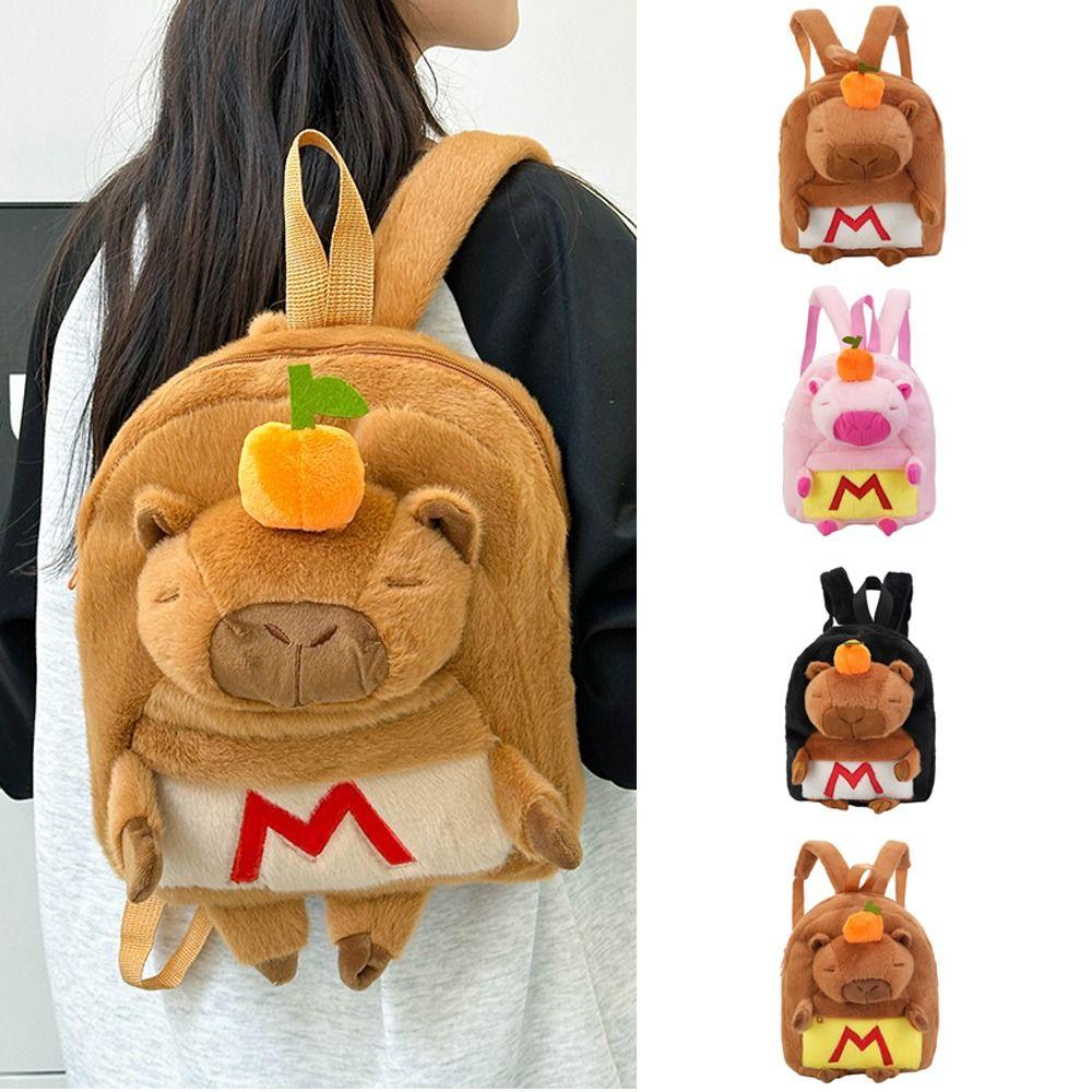 Large Capacity Student School Bag Cartoon Plush Capybara Doll Bag Shoulder Schoolbag for Kids Gift жовтий
Large Capacity Student School Bag Cartoon Plush Capybara Doll Bag Shoulder Schoolbag for Kids Gift жовтий