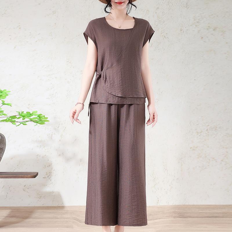 Women s Plus Size 2-Piece Set, Casual Linen-cotton Cap Sleeve Top & Wide Leg Pants (XL-7XL) 7XL коричневий
Women s Plus Size 2-Piece Set, Casual Linen-cotton Cap Sleeve Top & Wide Leg Pants (XL-7XL) 7XL коричневий