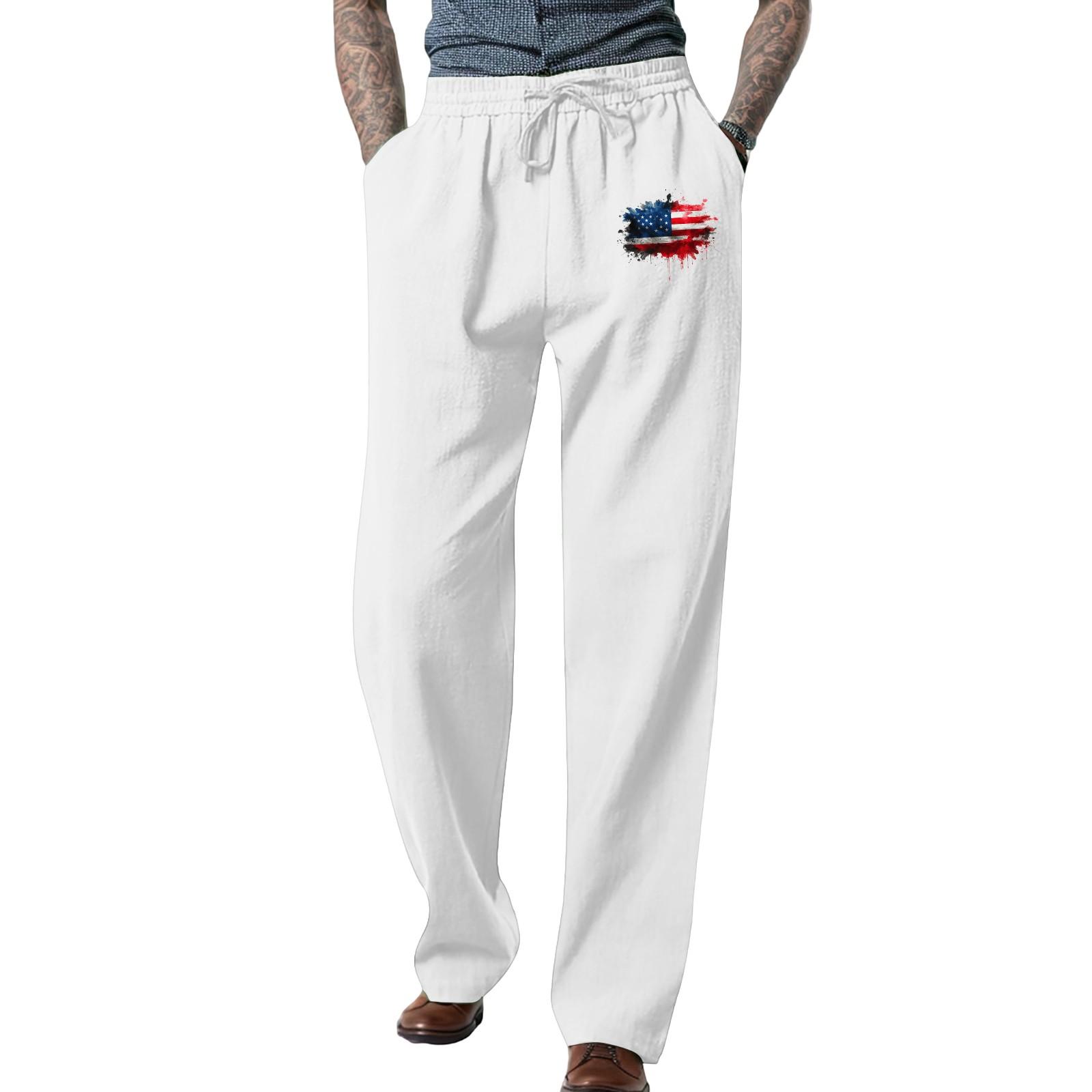 Men s Loose Casual Color Cotton Linen Trousers Elastic Tie Printed Straight Pants XL білий
Men s Loose Casual Color Cotton Linen Trousers Elastic Tie Printed Straight Pants XL білий