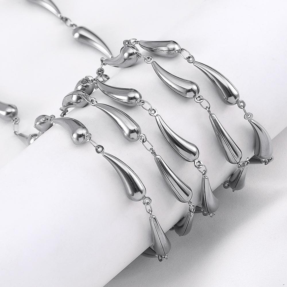 New Stainless Steel Chain Long Teardrop Shape Chain for DIY Material Necklace Bracelet Jewelry Making Decoration Chain
New Stainless Steel Chain Long Teardrop Shape Chain for DIY Material Necklace Bracelet Jewelry Making Decoration Chain