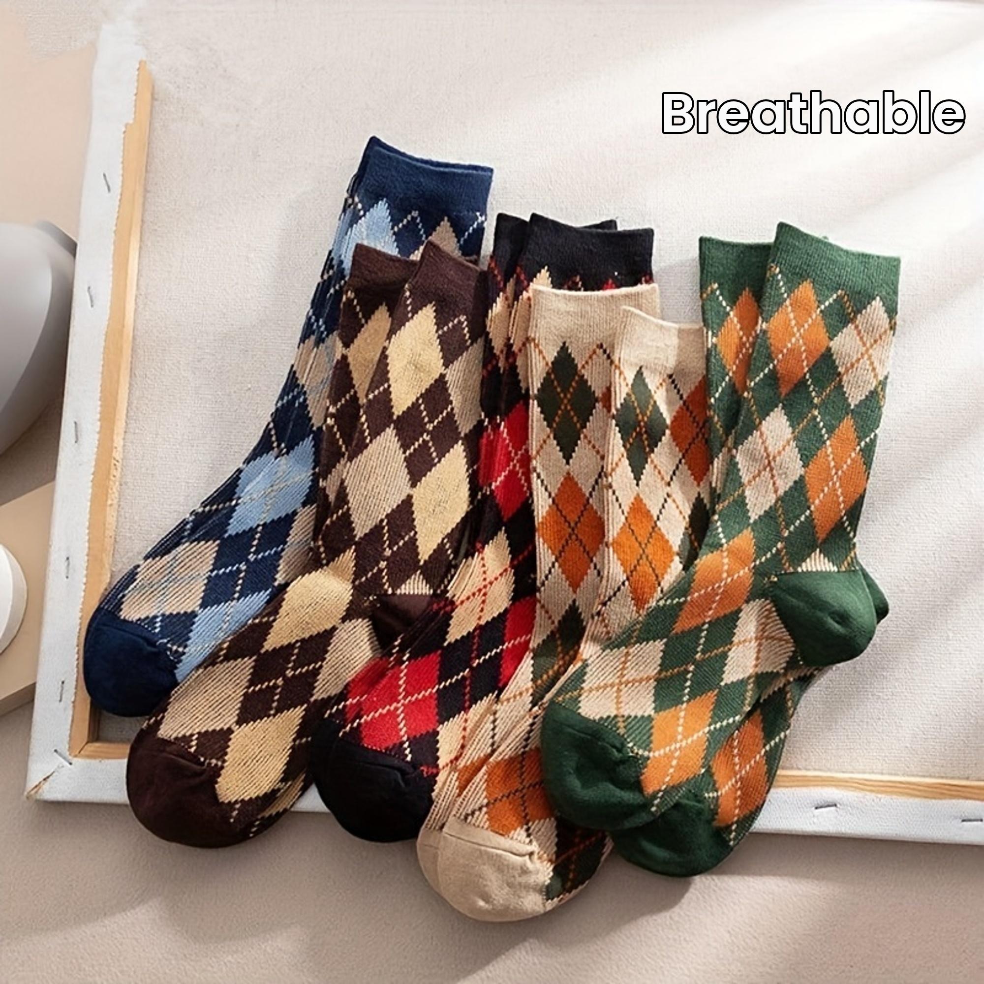 5 пар кольорових шкарпеток Argyle, зручні та дихаючі універсальні шкарпетки, жіночі панчохи та панчішно-шкарпеткові вироби 5 Pairs
5 пар кольорових шкарпеток Argyle, зручні та дихаючі універсальні шкарпетки, жіночі панчохи та панчішно-шкарпеткові вироби 5 Pairs