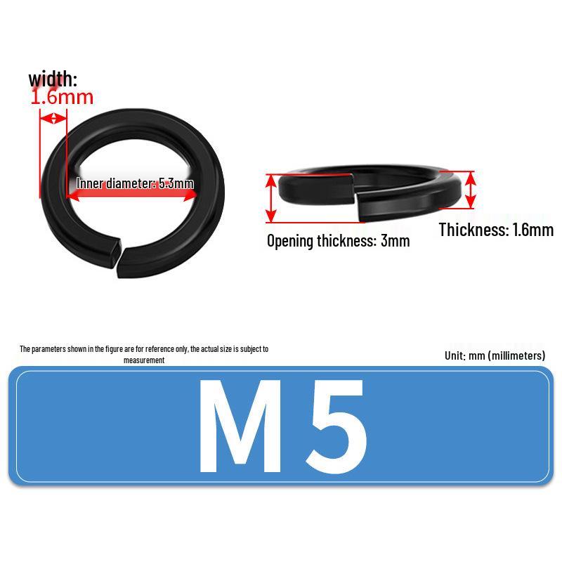 High-Strength Black Hardened Spring Washer (M5-M16)
High-Strength Black Hardened Spring Washer (M5-M16)