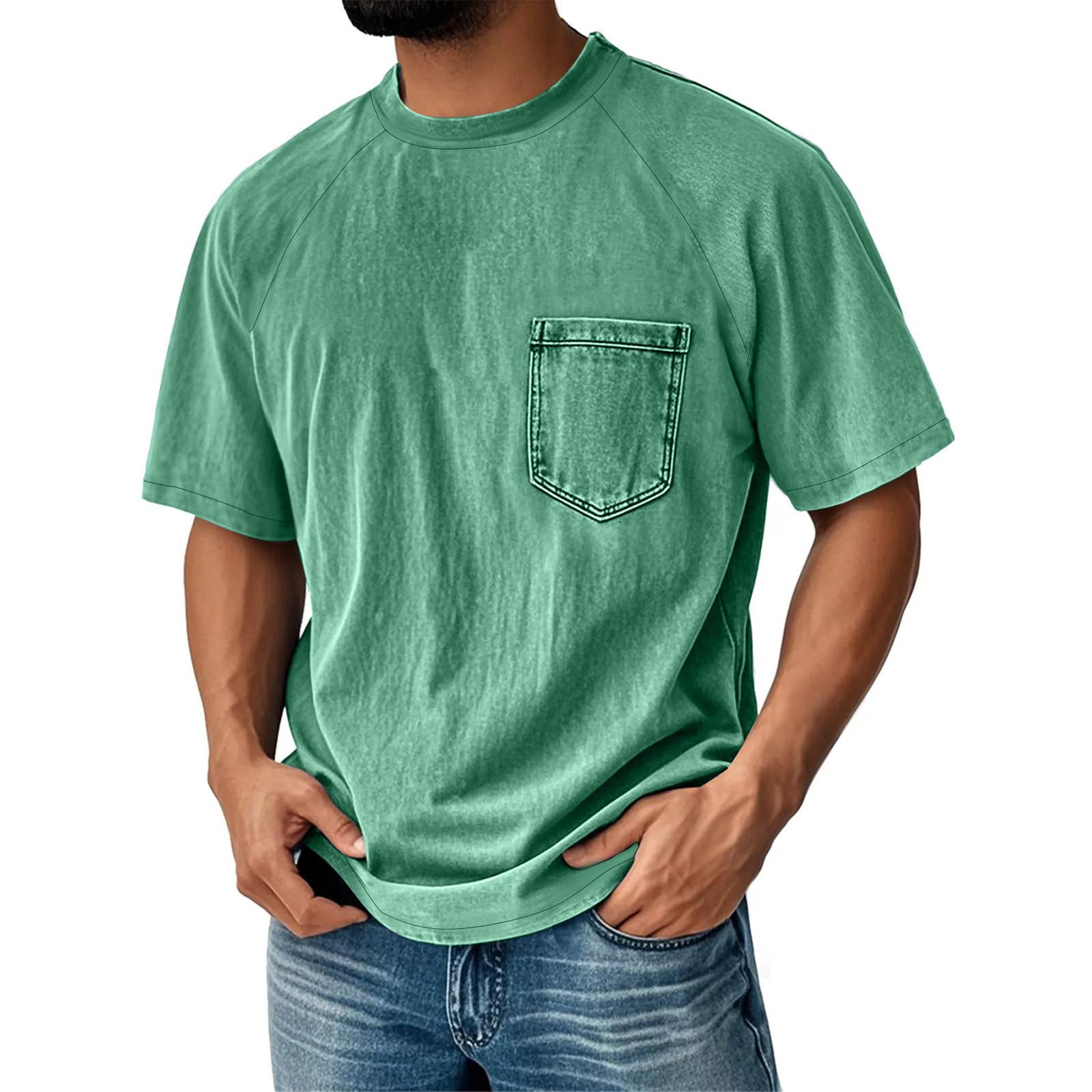 Мужской модный топ кэжуал с короткими рукавами, лацканами и длиной до плеч M циан
Мужской модный топ кэжуал с короткими рукавами, лацканами и длиной до плеч M циан