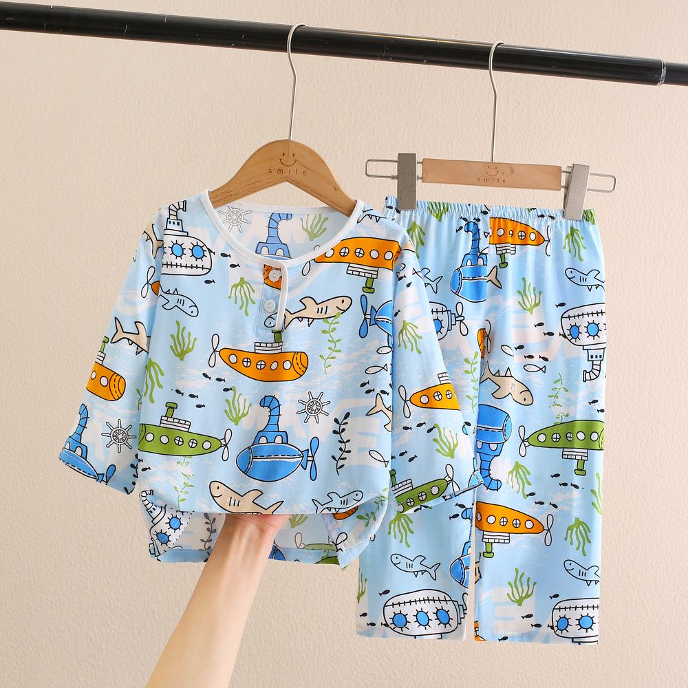 Children Summer Cotton Loungewear Set Long Sleeve Pajamas Soft Comfort Sleepwear for Boys Girls 【size 60】fits 60-70cm
Children Summer Cotton Loungewear Set Long Sleeve Pajamas Soft Comfort Sleepwear for Boys Girls 【size 60】fits 60-70cm