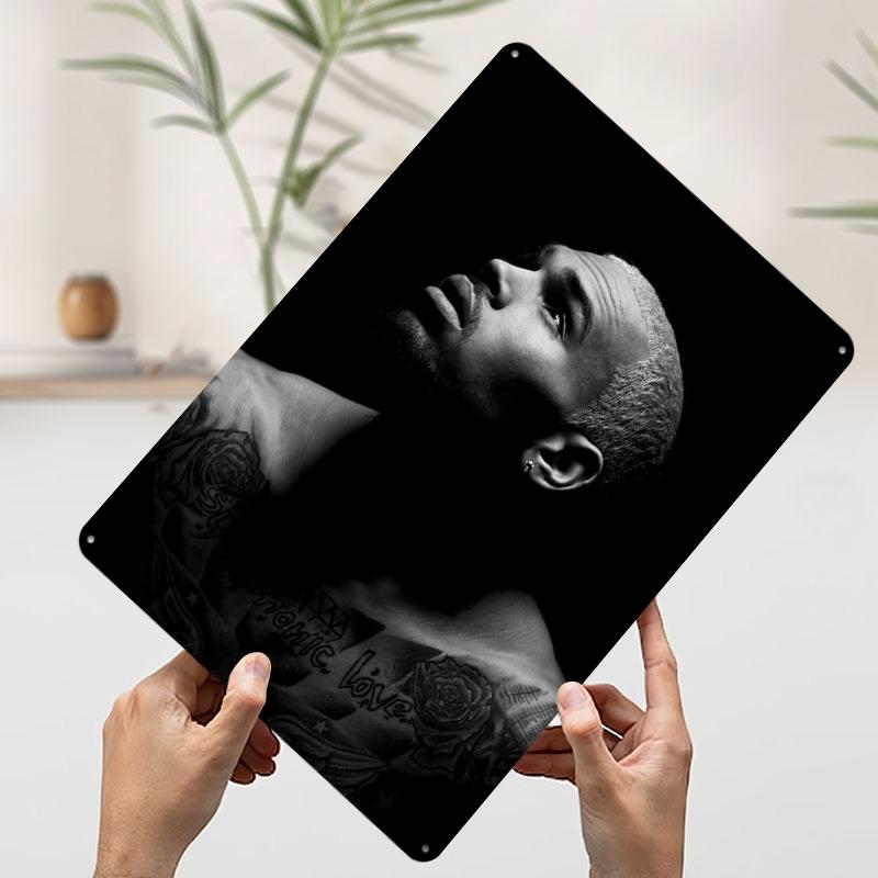 Chris Brown Black and White Portrait Tin Plaque Poster Customized Wall Art Retro Vintage Metal Signs for Man Cave Home Decor 7.9x11.8In(20x30cm)
Chris Brown Black and White Portrait Tin Plaque Poster Customized Wall Art Retro Vintage Metal Signs for Man Cave Home Decor 7.9x11.8In(20x30cm)
