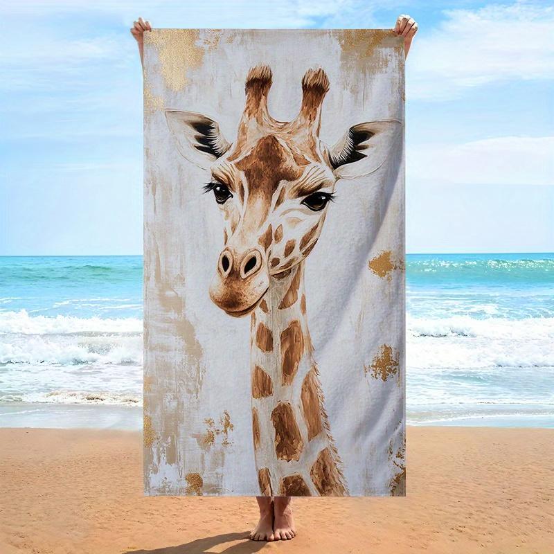 Watercolor Giraffe Head Expressive Eyes Beach Towel, Soft Microfiber Unisex for Swimming Travel Camping W30*H60(CM)
Watercolor Giraffe Head Expressive Eyes Beach Towel, Soft Microfiber Unisex for Swimming Travel Camping W30*H60(CM)