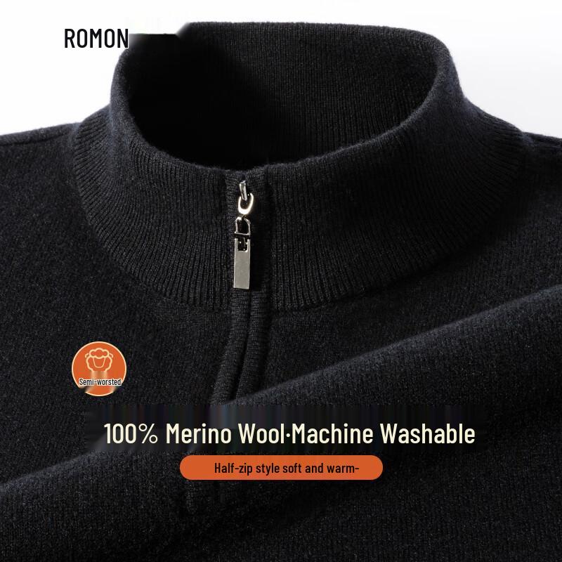 ROMON Men s Machine Washable 100% Pure Wool Half-Zip Turtleneck Pullover Sweater 3XL
ROMON Men s Machine Washable 100% Pure Wool Half-Zip Turtleneck Pullover Sweater 3XL
