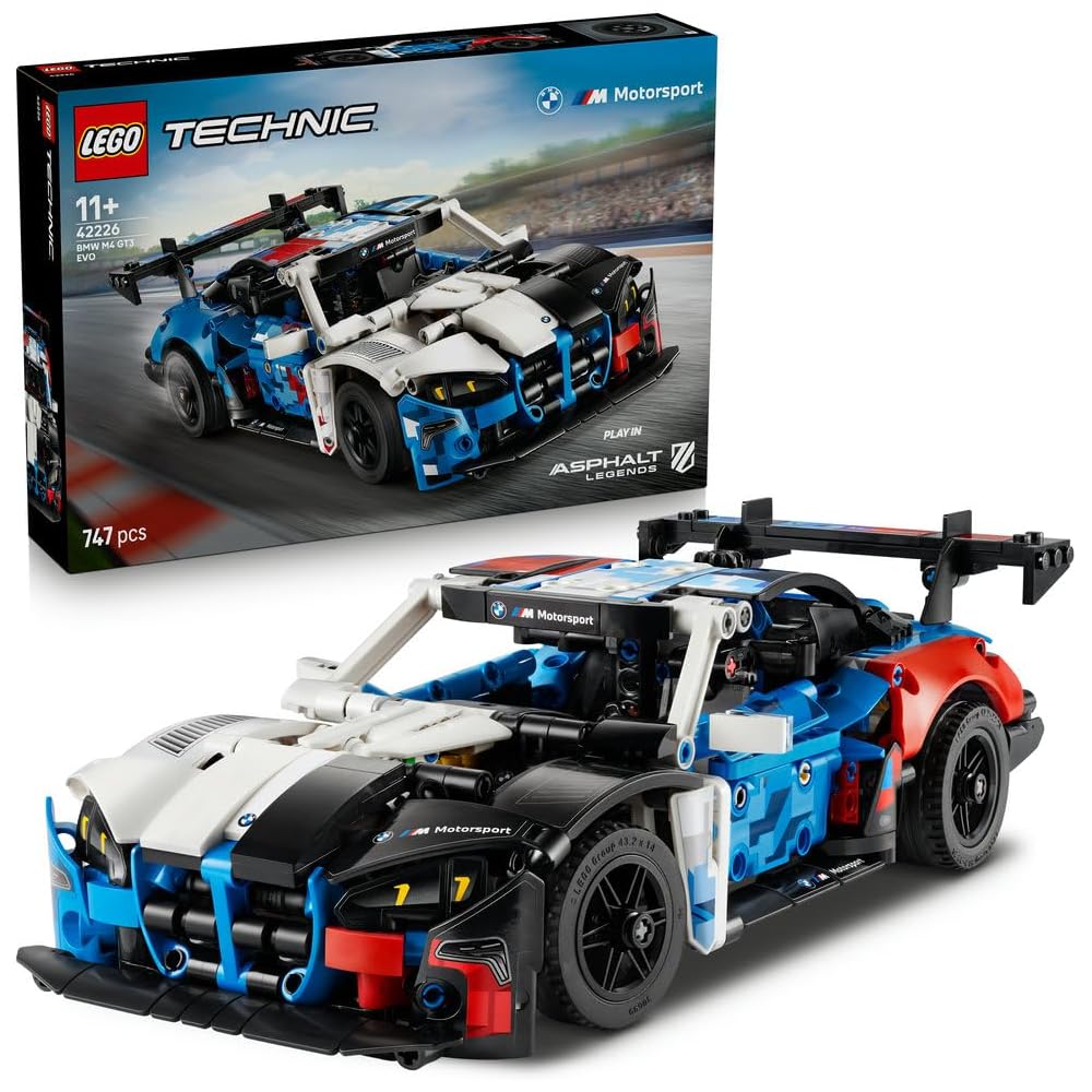 LEGO Technic BMW M4 GT3 EVO Race Car Toy Building Set for Kids Ages 11-13
LEGO Technic BMW M4 GT3 EVO Race Car Toy Building Set for Kids Ages 11-13