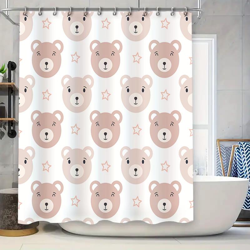 Pink Bear Cartoon Print Shower Curtain Decor Home Decoration Waterproof Washable Bathroom Liner With Rings (Size: 180X240Cm) W60H190(CM)-1 Pcs
Pink Bear Cartoon Print Shower Curtain Decor Home Decoration Waterproof Washable Bathroom Liner With Rings (Size: 180X240Cm) W60H190(CM)-1 Pcs