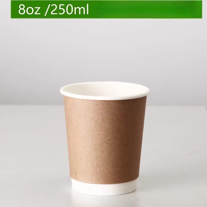 Double-layer Kraft Paper Cup Hot Drinks, Milk Tea Paper Cups Takeout Packaging with Lid Heat Insulation and Scald Prevention 50pcs
Double-layer Kraft Paper Cup Hot Drinks, Milk Tea Paper Cups Takeout Packaging with Lid Heat Insulation and Scald Prevention 50pcs