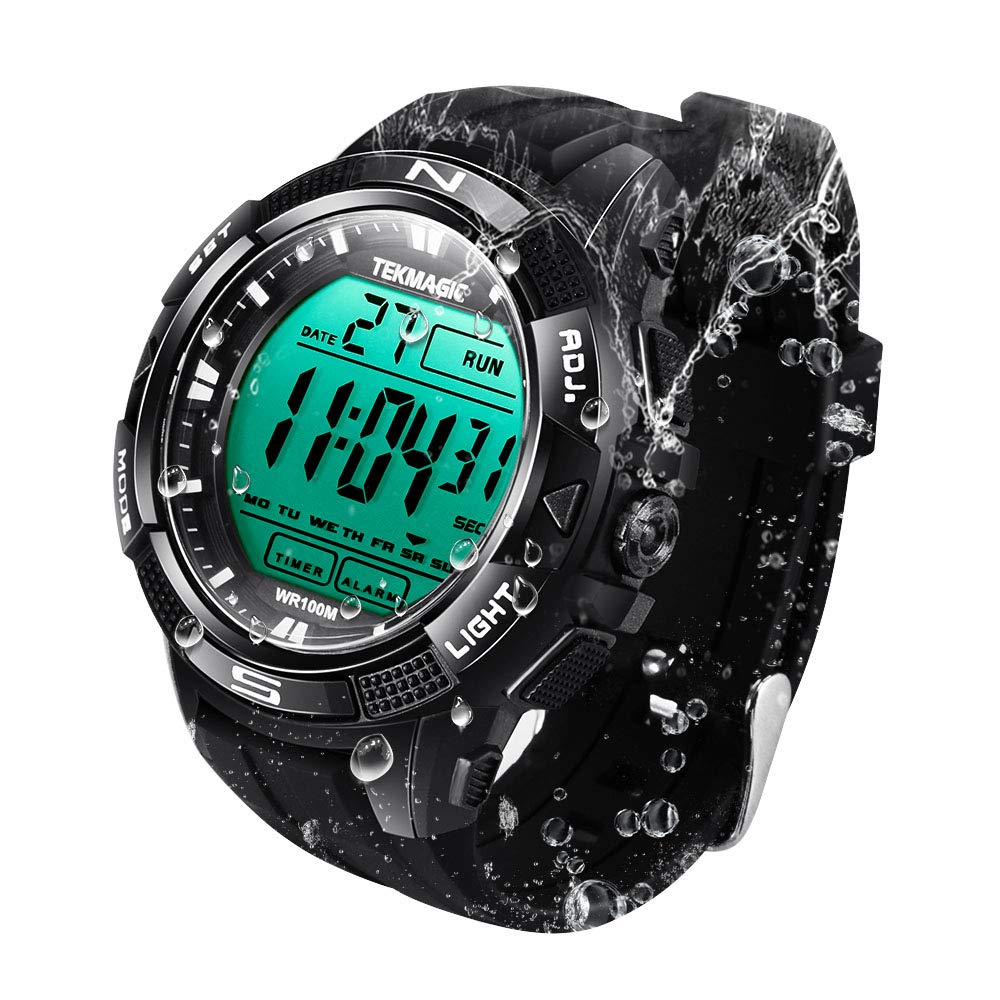 Водонепроникний наручний годинник TEKMAGIC Digital Sports Dive Watch 10 ATM з електролюмінесцентним освітленням і функцією погодинного дзвінка
Водонепроникний наручний годинник TEKMAGIC Digital Sports Dive Watch 10 ATM з електролюмінесцентним освітленням і функцією погодинного дзвінка