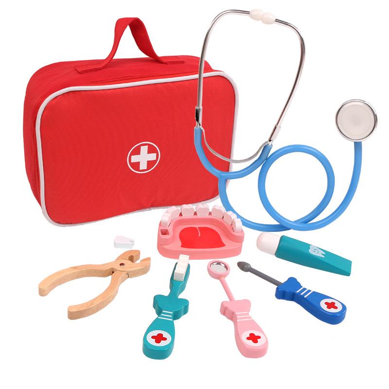 Wooden Toddler Doctor Kit: Nurse Bag Pretend Play Toy Set
Wooden Toddler Doctor Kit: Nurse Bag Pretend Play Toy Set