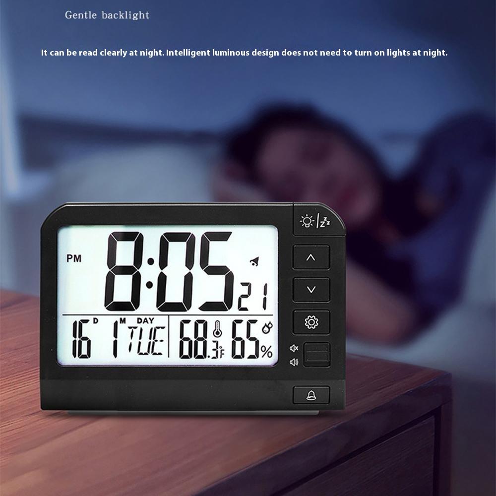 YD109 LCD Digital Alarm Clock Large Display Temperature Humidity Display Bedside Backlight Clock White
YD109 LCD Digital Alarm Clock Large Display Temperature Humidity Display Bedside Backlight Clock White
