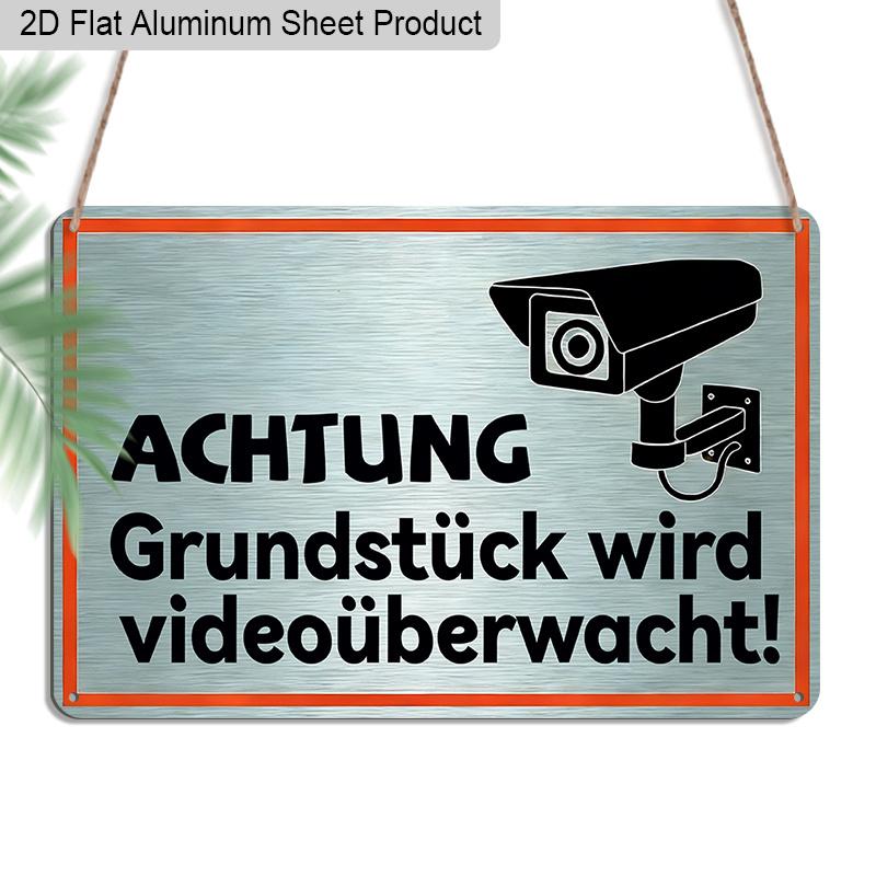 2D Flat 1pc 12 x8 Retro Security Aluminium Wall Art with ACHTUNG Grundstück Wird Videoüberwacht! Quote - Vintage German Warning Sign, Camera 20*30cm
2D Flat 1pc 12 x8 Retro Security Aluminium Wall Art with ACHTUNG Grundstück Wird Videoüberwacht! Quote - Vintage German Warning Sign, Camera 20*30cm