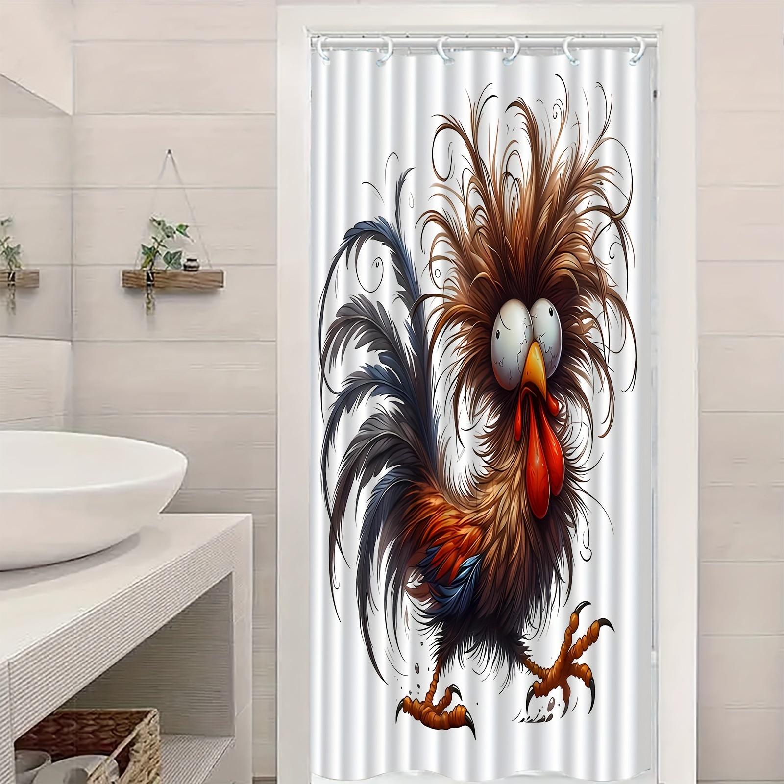 Funny Rooster Shower Curtain Cartoon Chicken Art Humor Animal Design Bathroom Decor Waterproof Printed Bath Curtain Home Fashion W60H190(CM)-1 Pcs
Funny Rooster Shower Curtain Cartoon Chicken Art Humor Animal Design Bathroom Decor Waterproof Printed Bath Curtain Home Fashion W60H190(CM)-1 Pcs