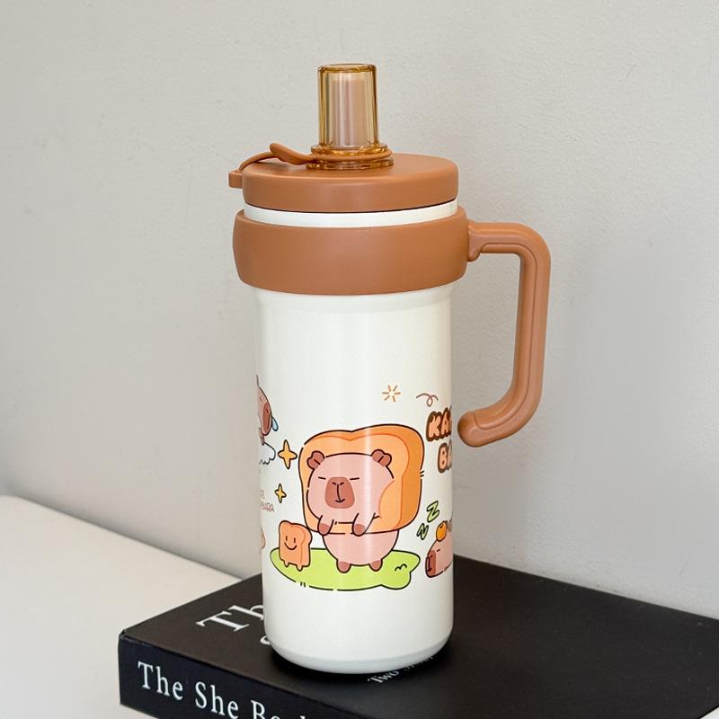 New Kapibara 316 Stainless Steel Thermos Cup Bingba Cup Children s Portable Handle Straw Cup Large Capacity 700ml
New Kapibara 316 Stainless Steel Thermos Cup Bingba Cup Children s Portable Handle Straw Cup Large Capacity 700ml